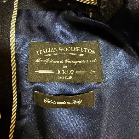 J. Crew Women's Melton Classic Navy Pea Coat - Picture 7 of 7